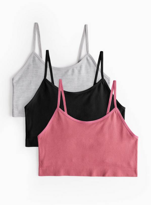 Ribbed Crop Tops 3 Pack L